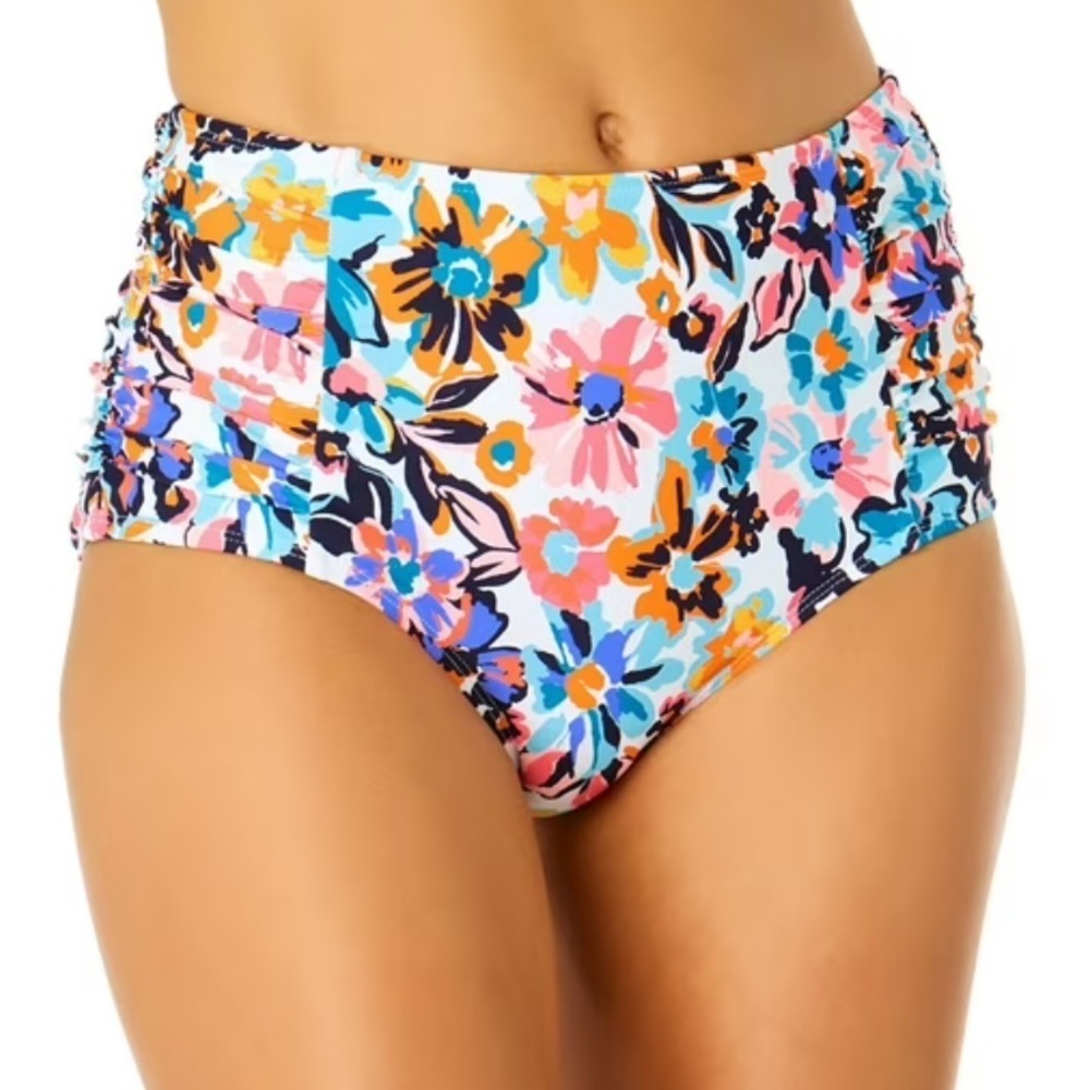 NWT Anne Cole Limited Edition Women's Floral High Waist Bikini Bottoms